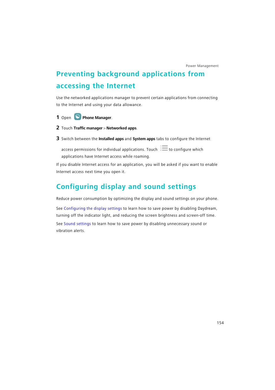 Configuring display and sound settings | Huawei P9 Lite User Manual | Page 161 / 204