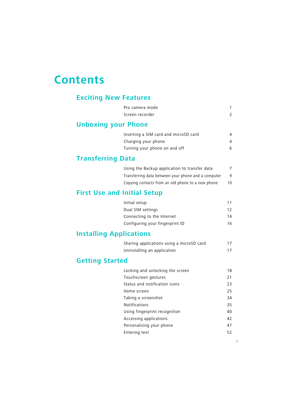 Huawei P9 Lite User Manual | Page 2 / 204