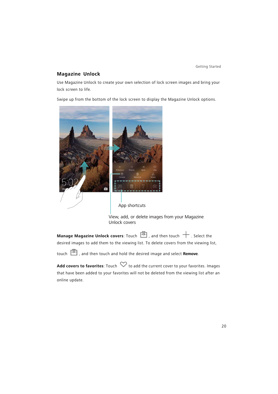 Magazine unlock | Huawei P9 Lite User Manual | Page 27 / 204