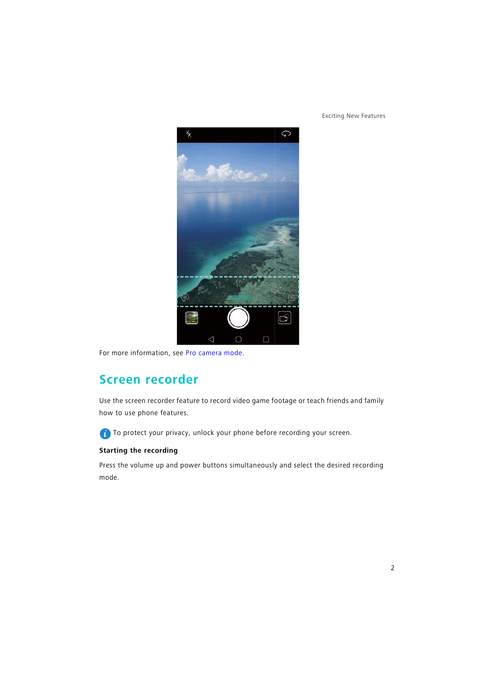 Screen recorder, Starting the recording | Huawei P9 Lite User Manual | Page 9 / 204