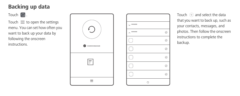 Backing up data | Huawei Mate 8 User Manual | Page 10 / 32