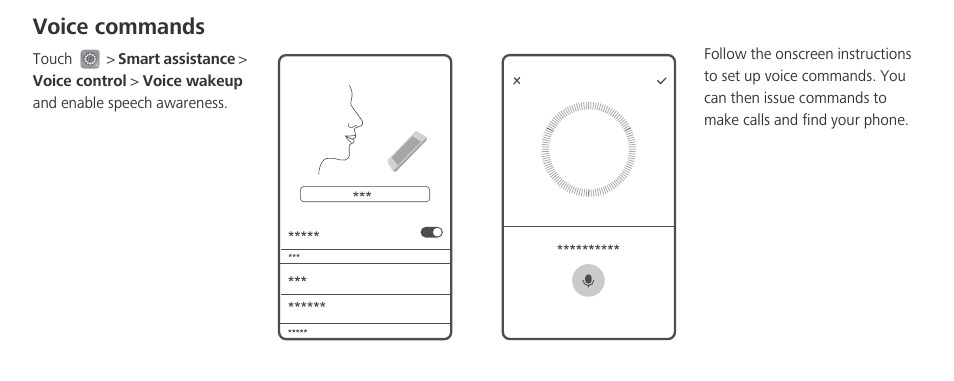 Voice commands | Huawei Mate 8 User Manual | Page 12 / 32