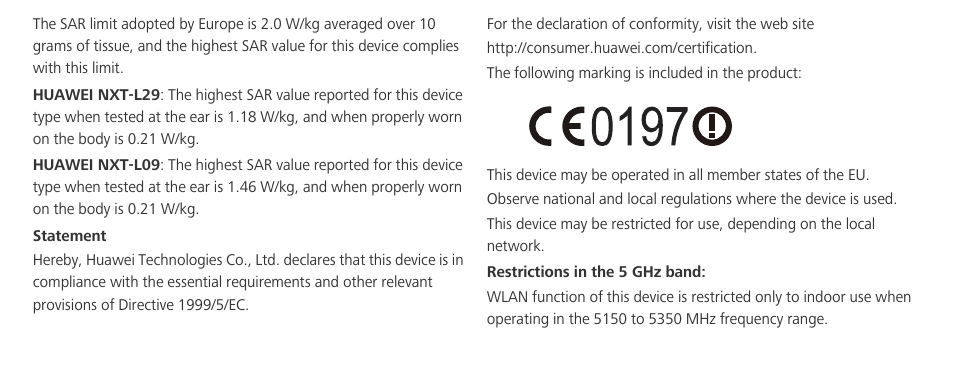 Huawei Mate 8 User Manual | Page 22 / 32