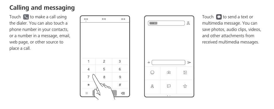 Calling and messaging | Huawei Mate 8 User Manual | Page 7 / 32