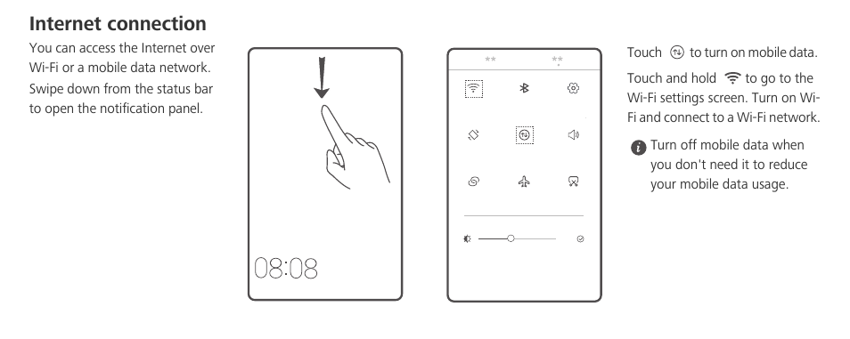 Internet connection | Huawei Mate 8 User Manual | Page 9 / 32