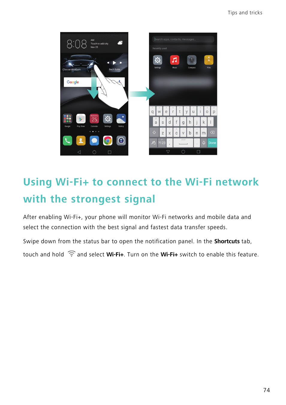 Strongest signal | Huawei Mate 8 User Manual | Page 81 / 218