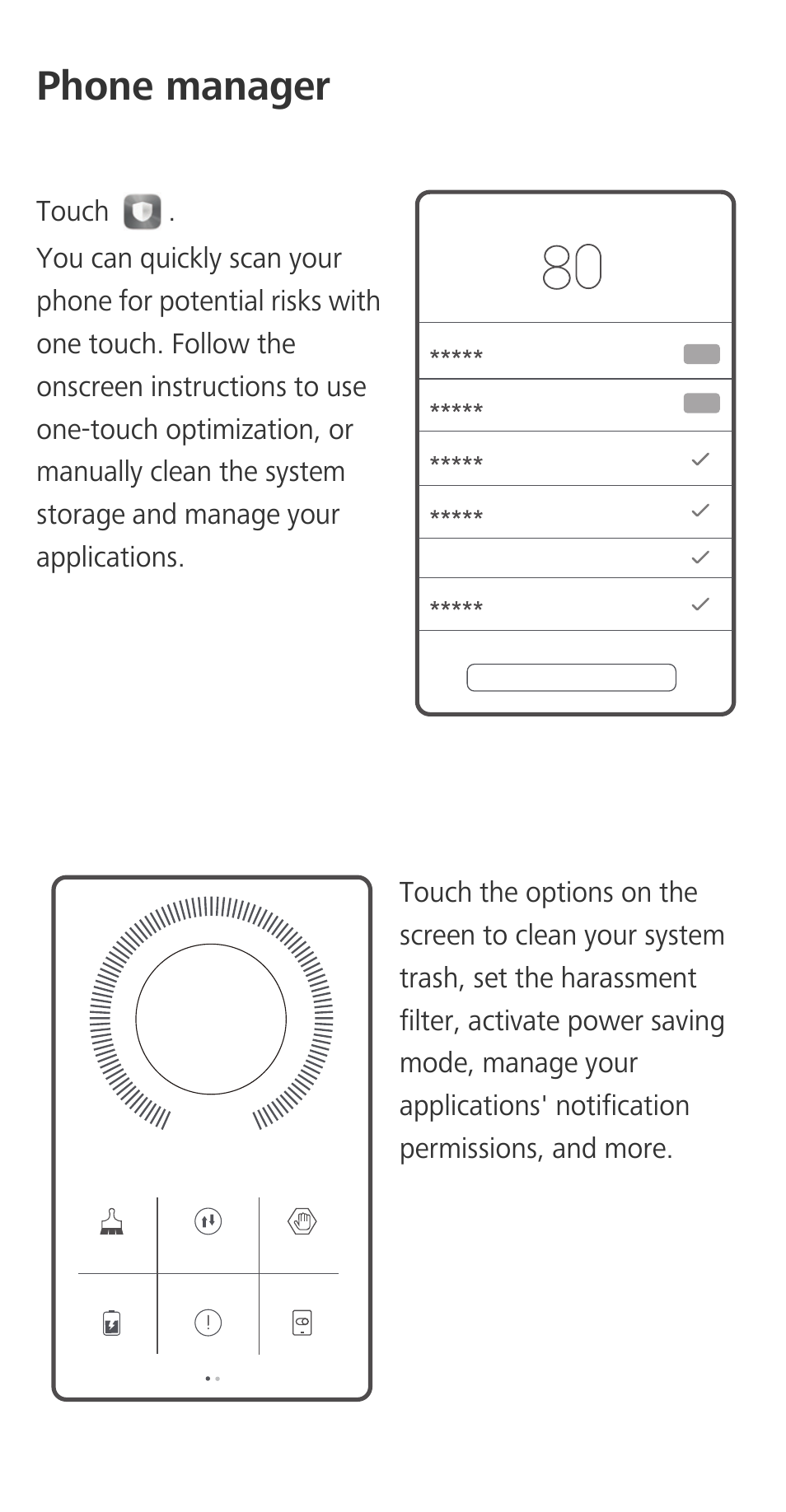 Phone manager | Huawei P9 User Manual | Page 11 / 32