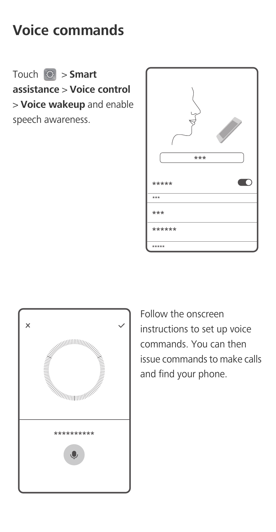 Voice commands | Huawei P9 User Manual | Page 13 / 32