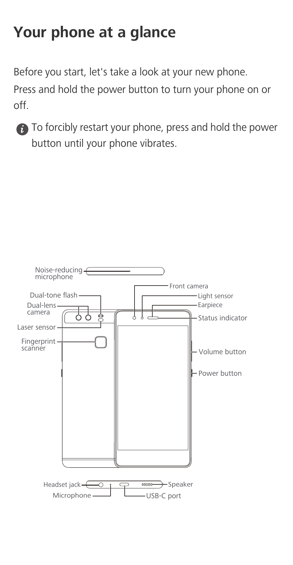 Your phone at a glance | Huawei P9 User Manual | Page 3 / 32