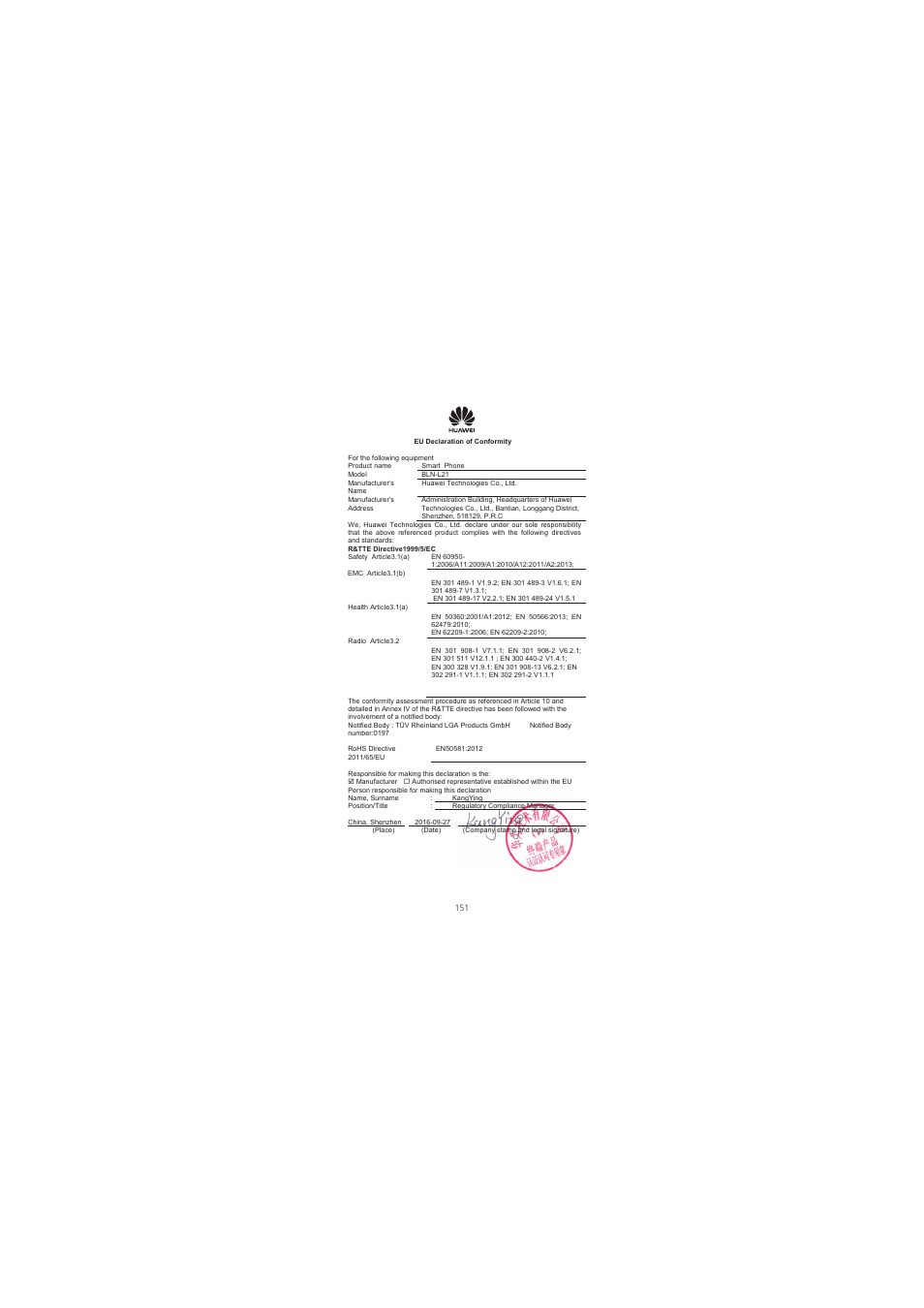 Huawei Honor 6X User Manual | Page 155 / 156