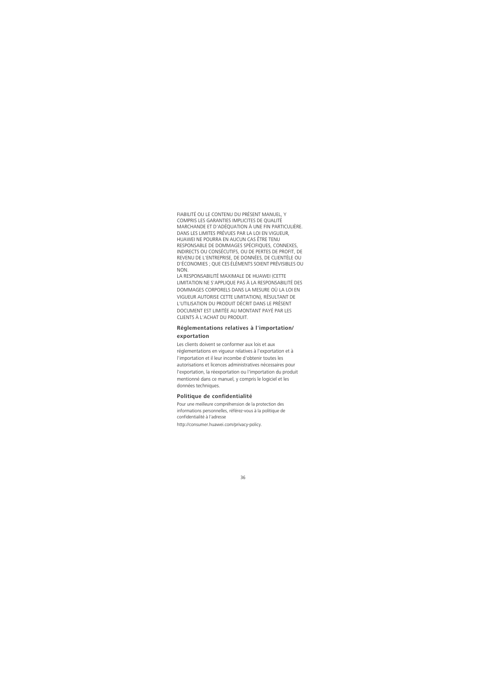 Politique de confidentialité | Huawei Honor 6X User Manual | Page 40 / 156