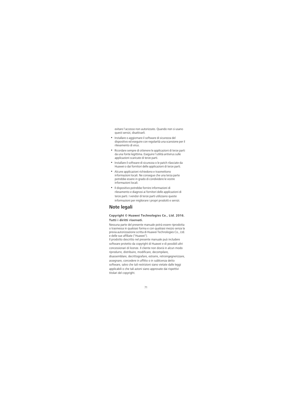 Note legali | Huawei Honor 6X User Manual | Page 75 / 156