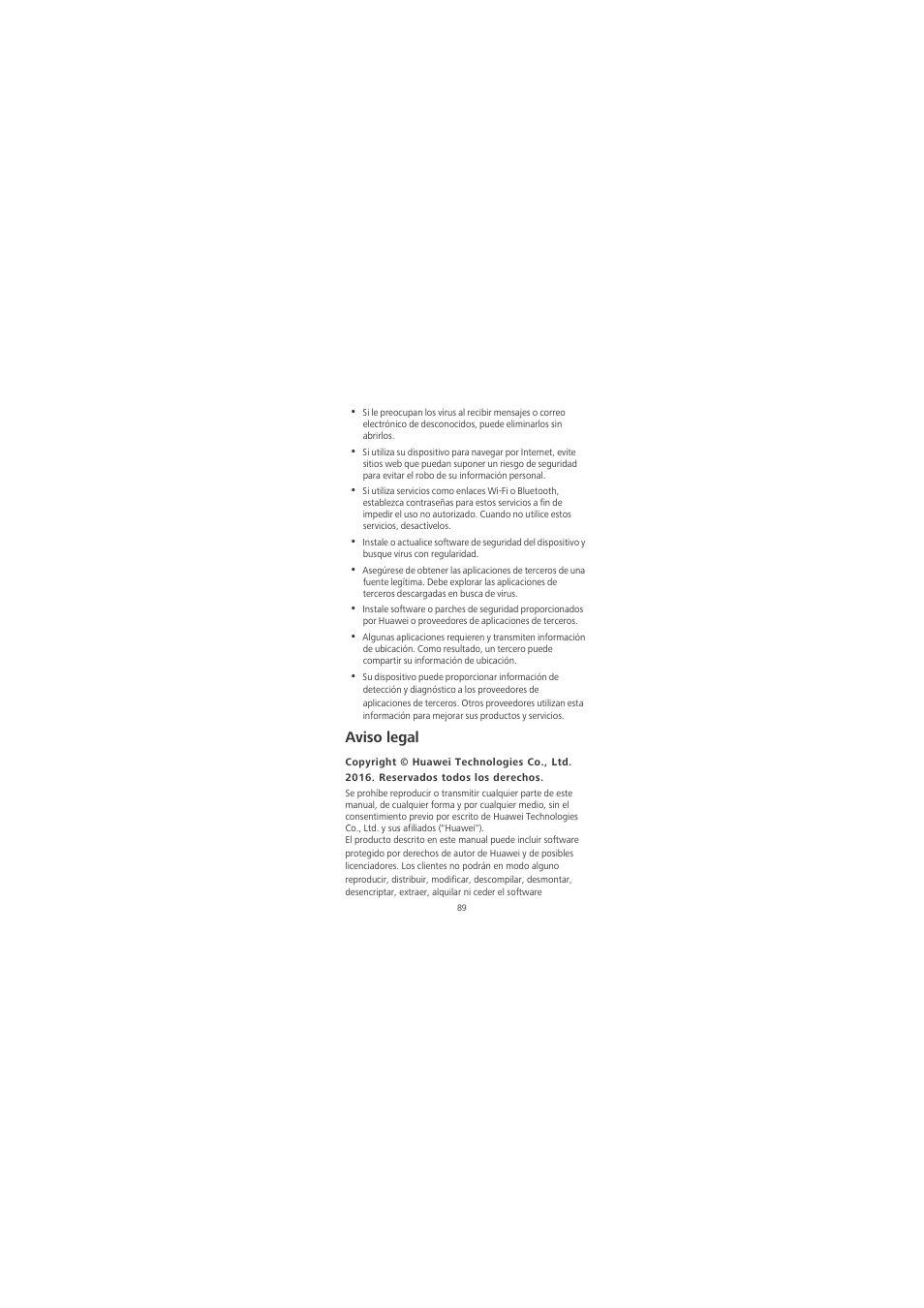 Aviso legal | Huawei Honor 6X User Manual | Page 93 / 156