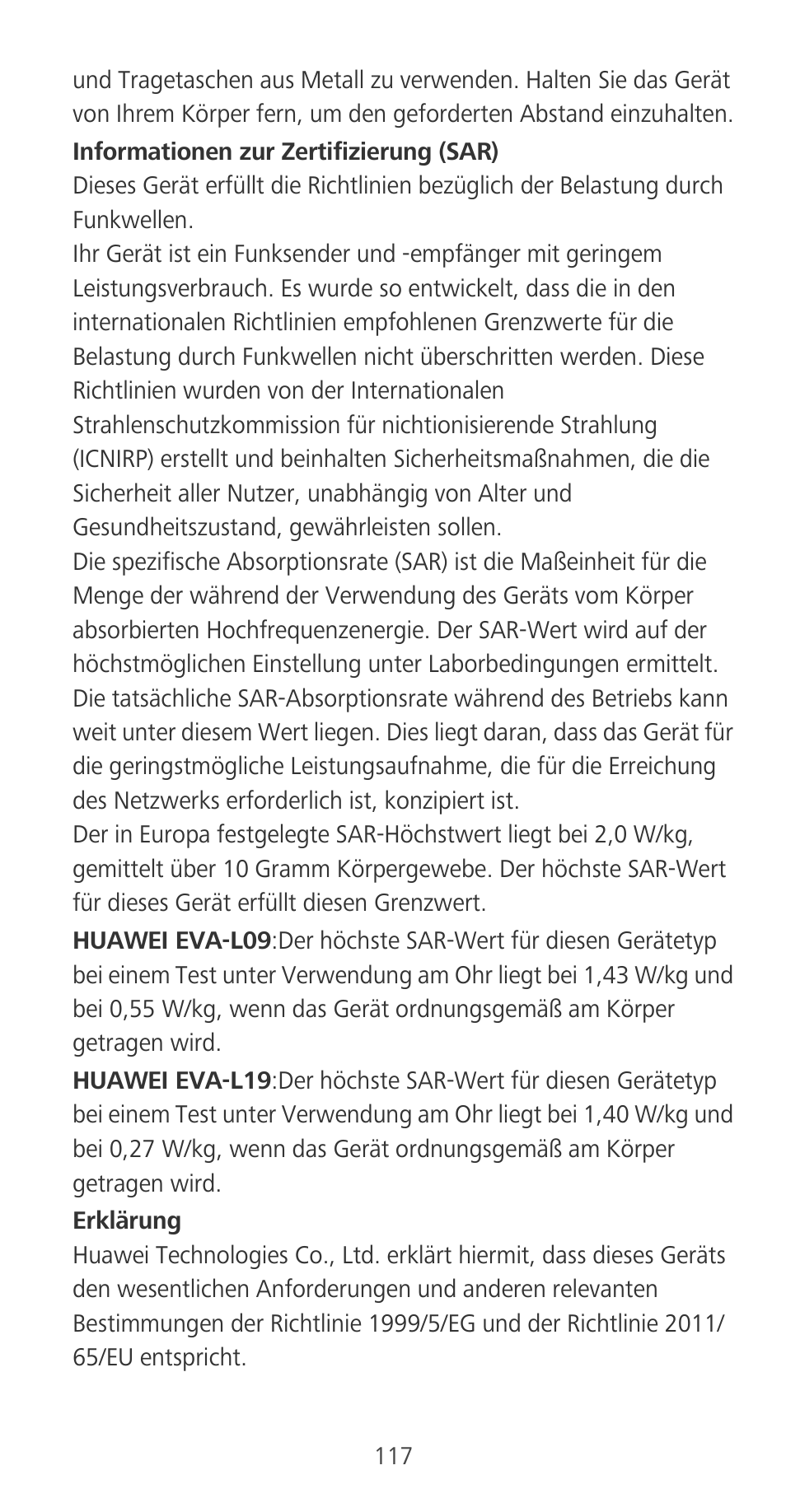 Huawei P9 User Manual | Page 121 / 198