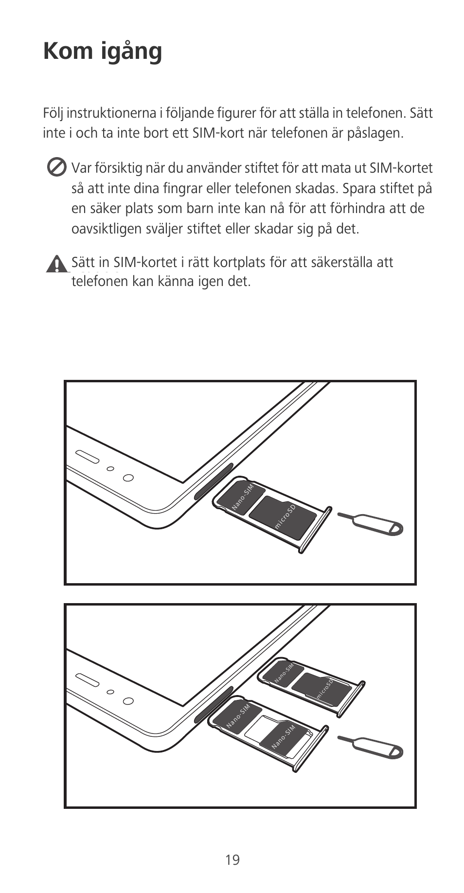 Kom igång | Huawei P9 User Manual | Page 23 / 198