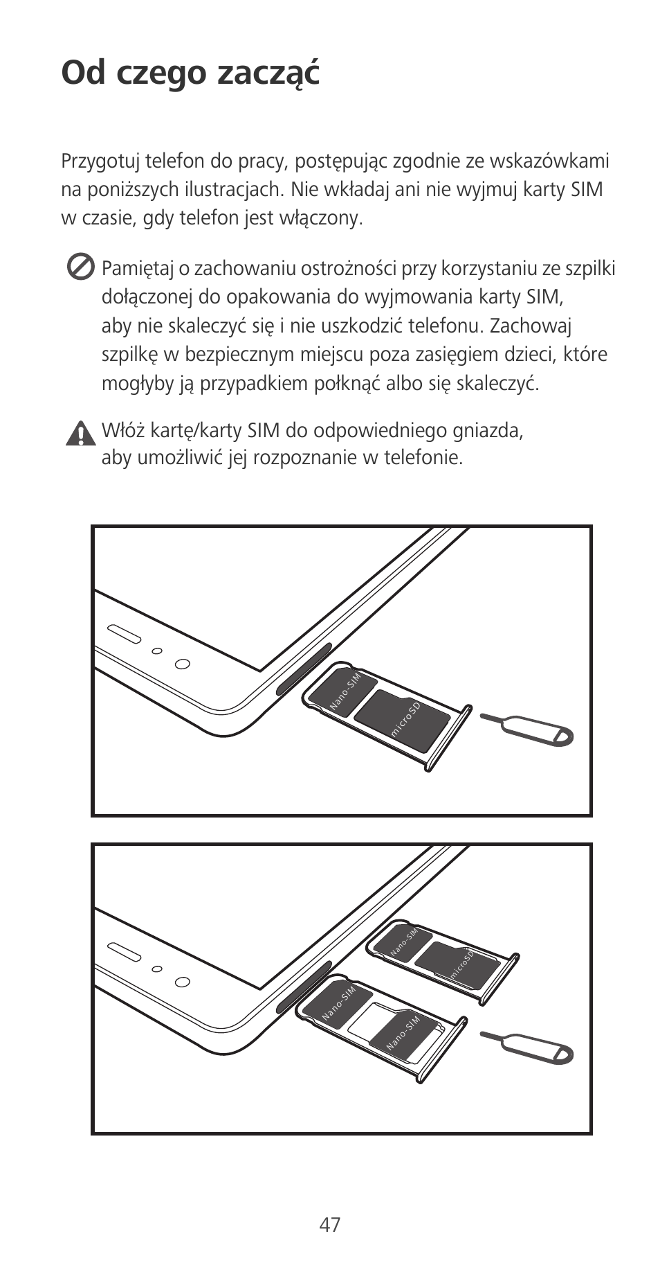 Od czego zacząć | Huawei P9 User Manual | Page 51 / 198