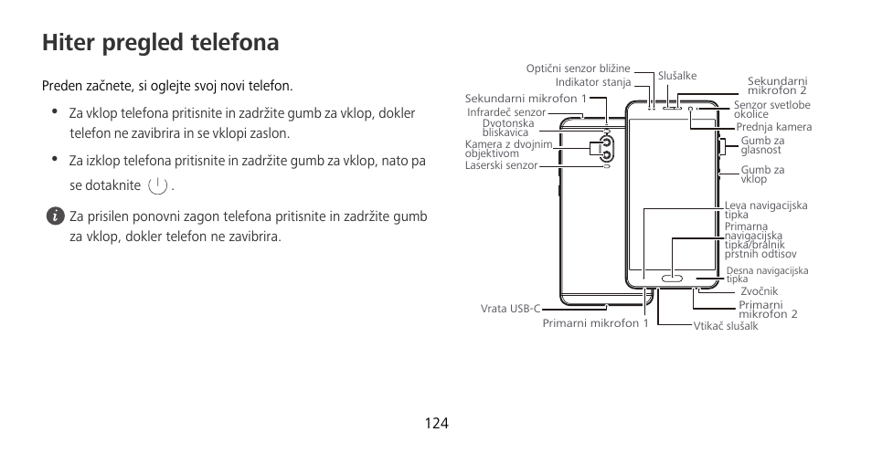 Hiter pregled telefona | Huawei Mate 9 Pro User Manual | Page 128 / 202