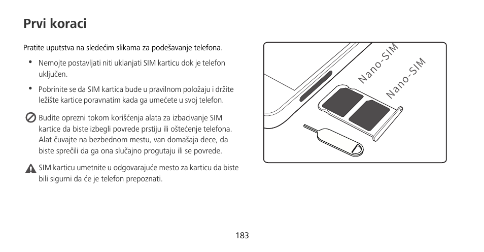 Prvi koraci | Huawei Mate 9 Pro User Manual | Page 187 / 202