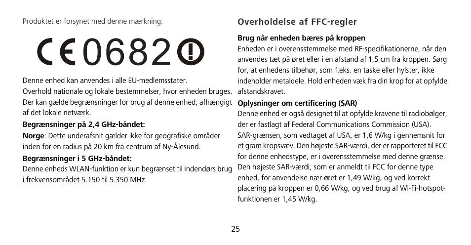 Overholdelse af ffc-regler | Huawei Mate 9 Pro User Manual | Page 29 / 202