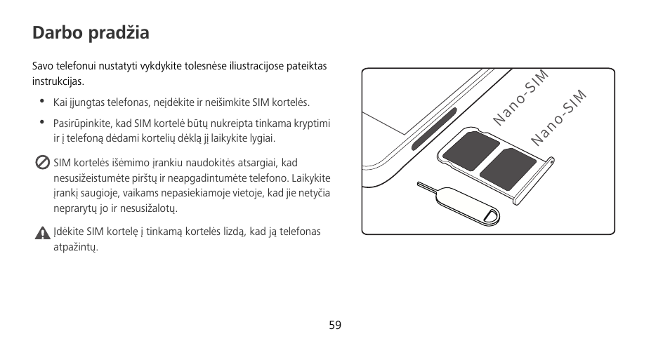 Darbo pradžia | Huawei Mate 9 Pro User Manual | Page 63 / 202