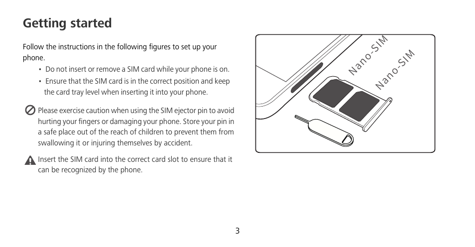 Getting started | Huawei Mate 9 Pro User Manual | Page 7 / 202