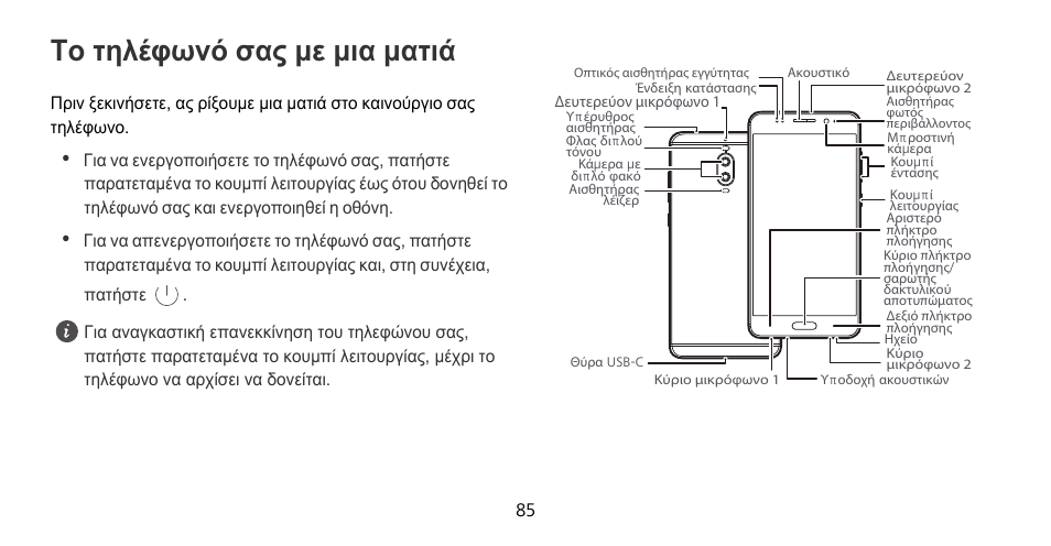 Το τηλέφωνό σας με μια ματιά | Huawei Mate 9 Pro User Manual | Page 89 / 202