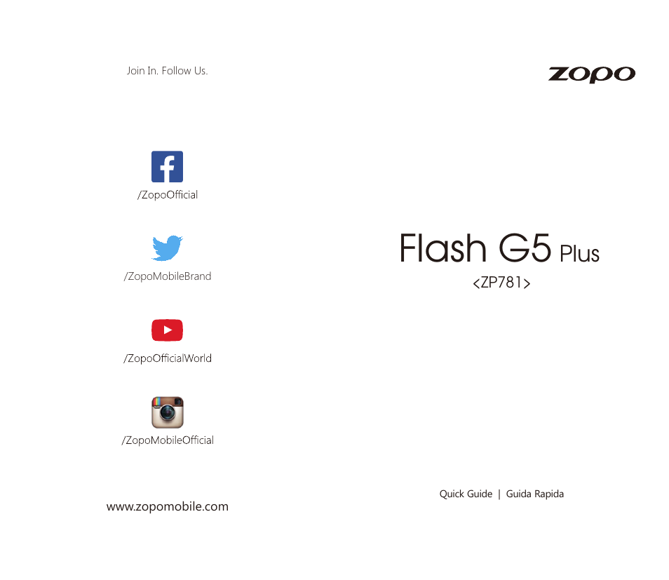 Zopo Flash G5 Plus ZP781 User Manual | 34 pages