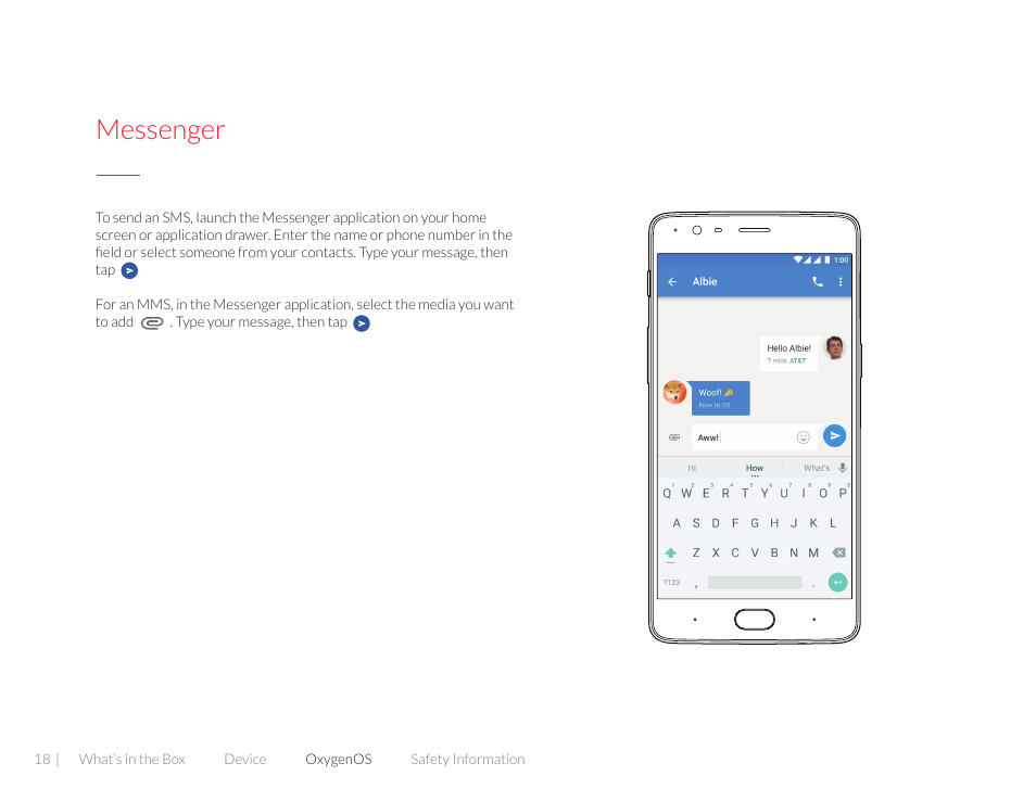 Messenger | One plus 3T User Manual | Page 18 / 37