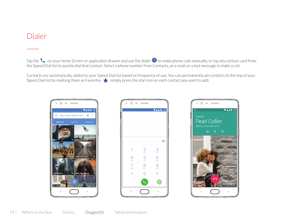Dialer | One plus 3T User Manual | Page 19 / 37