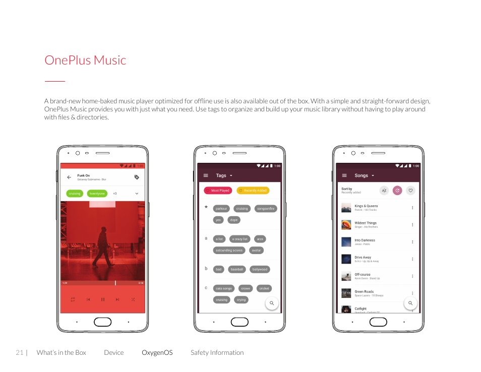 Oneplus music | One plus 3T User Manual | Page 21 / 37