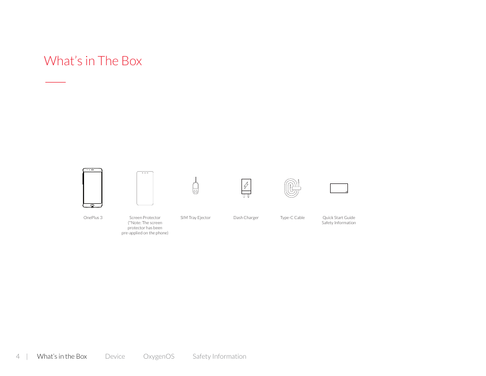 What’s in the box | One plus 3T User Manual | Page 4 / 37