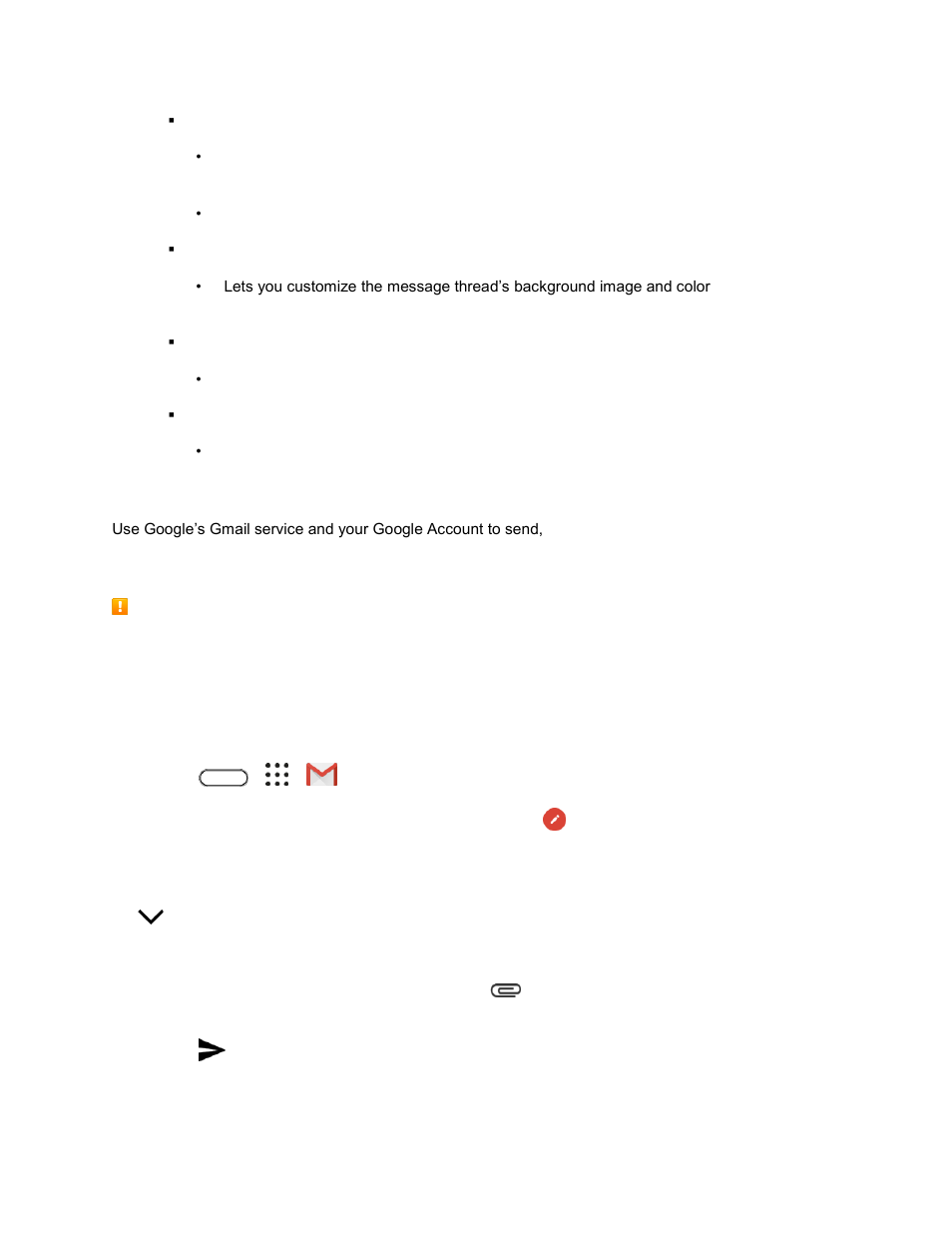 Gmail, Create and send a gmail message | HTC 10 Sprint User Manual | Page 133 / 260