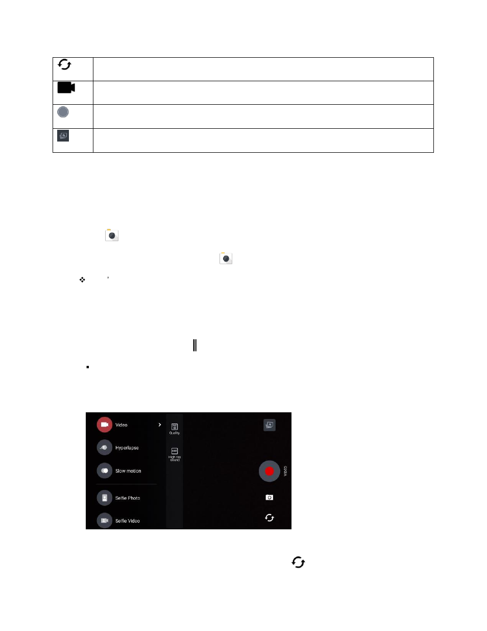 Open the camera and adjust the settings, Choose a capture mode | HTC 10 Sprint User Manual | Page 173 / 260