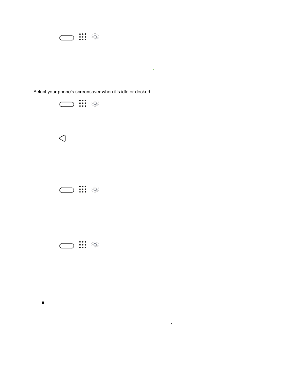 Daydream, Media gesture, Motion launch gestures | Htc boomsound with dolby audio, Sound & notification settings | HTC 10 Sprint User Manual | Page 216 / 260