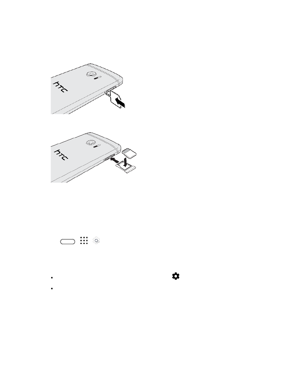 Unmount the sd card, Format sd card | HTC 10 Sprint User Manual | Page 24 / 260