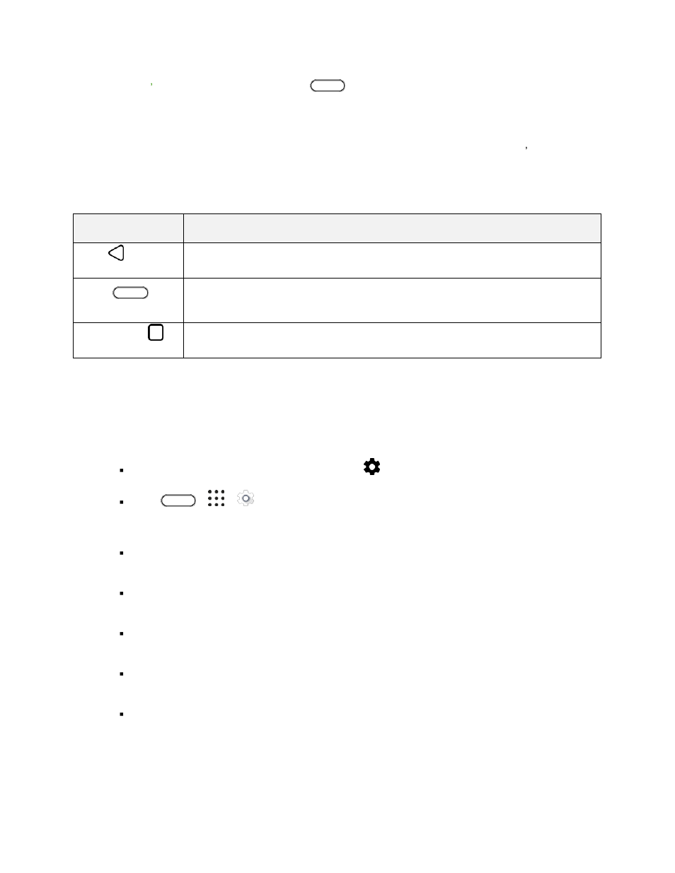 Onscreen navigation keys, Phone settings menu | HTC 10 Sprint User Manual | Page 39 / 260