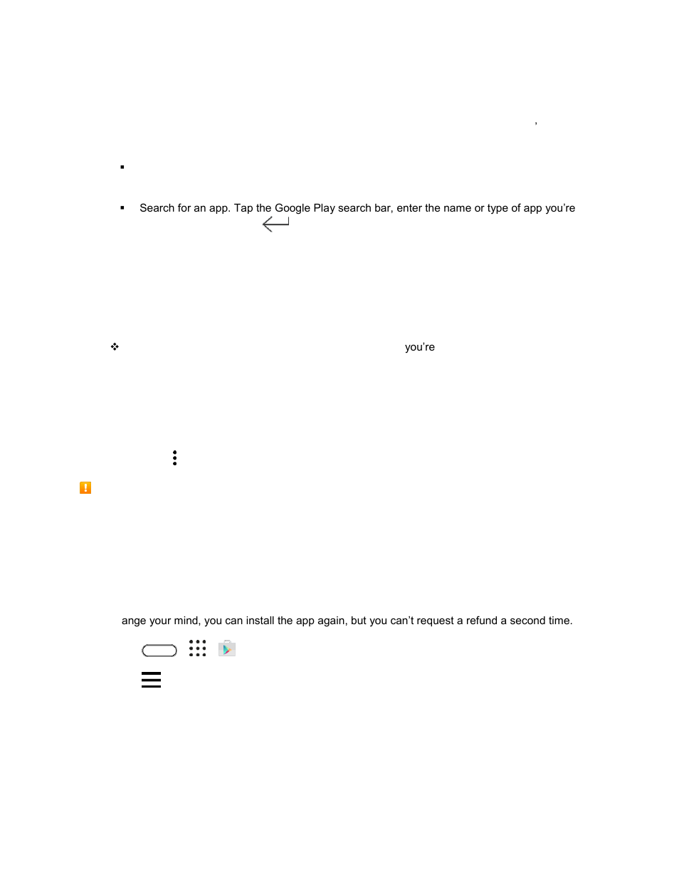 Request a refund for a paid app | HTC 10 Sprint User Manual | Page 56 / 260