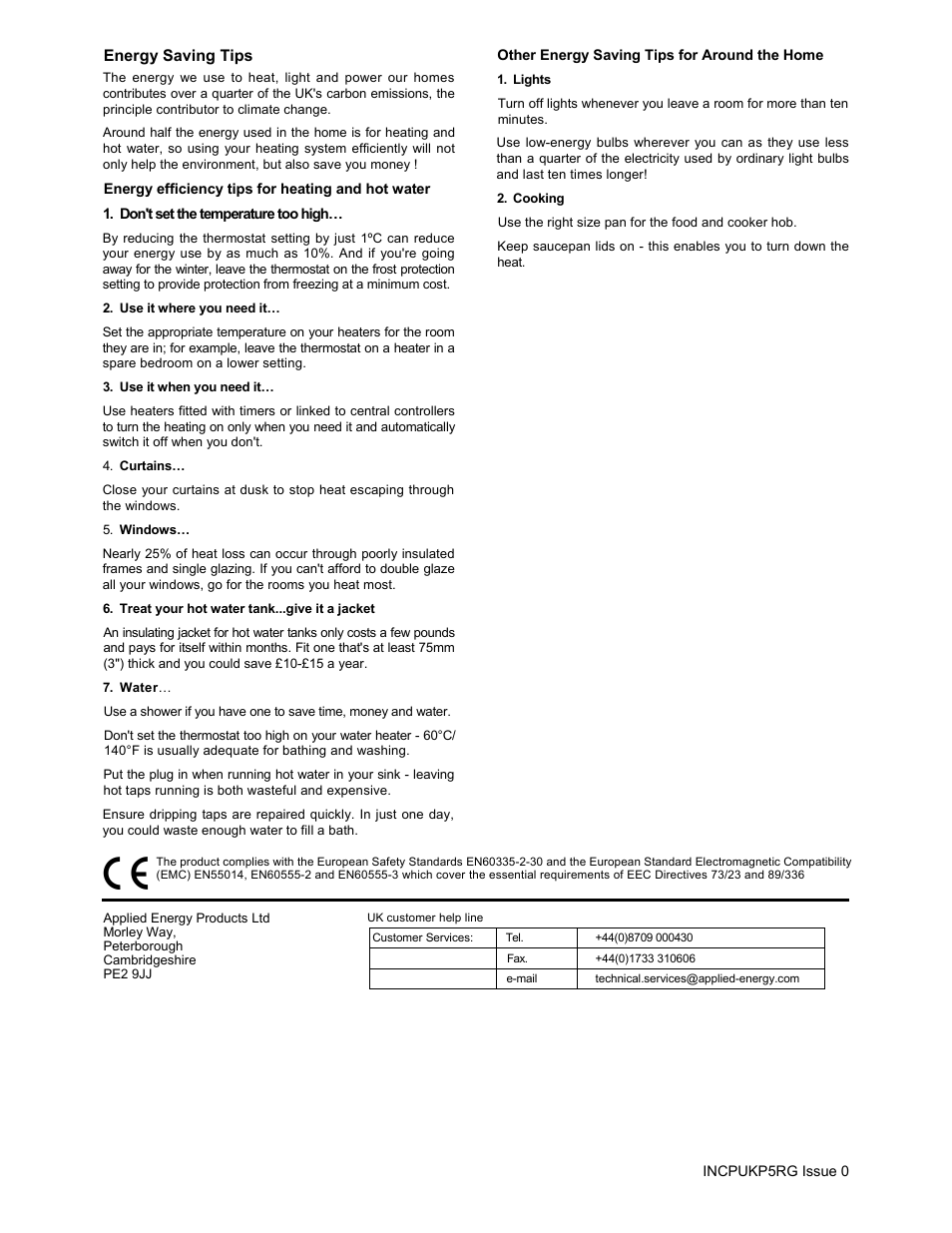 Creda TPR2-750W User Manual | Page 4 / 4