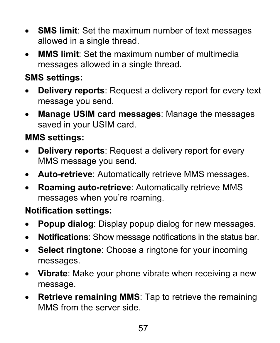 ZTE BLADE User Manual | Page 57 / 102