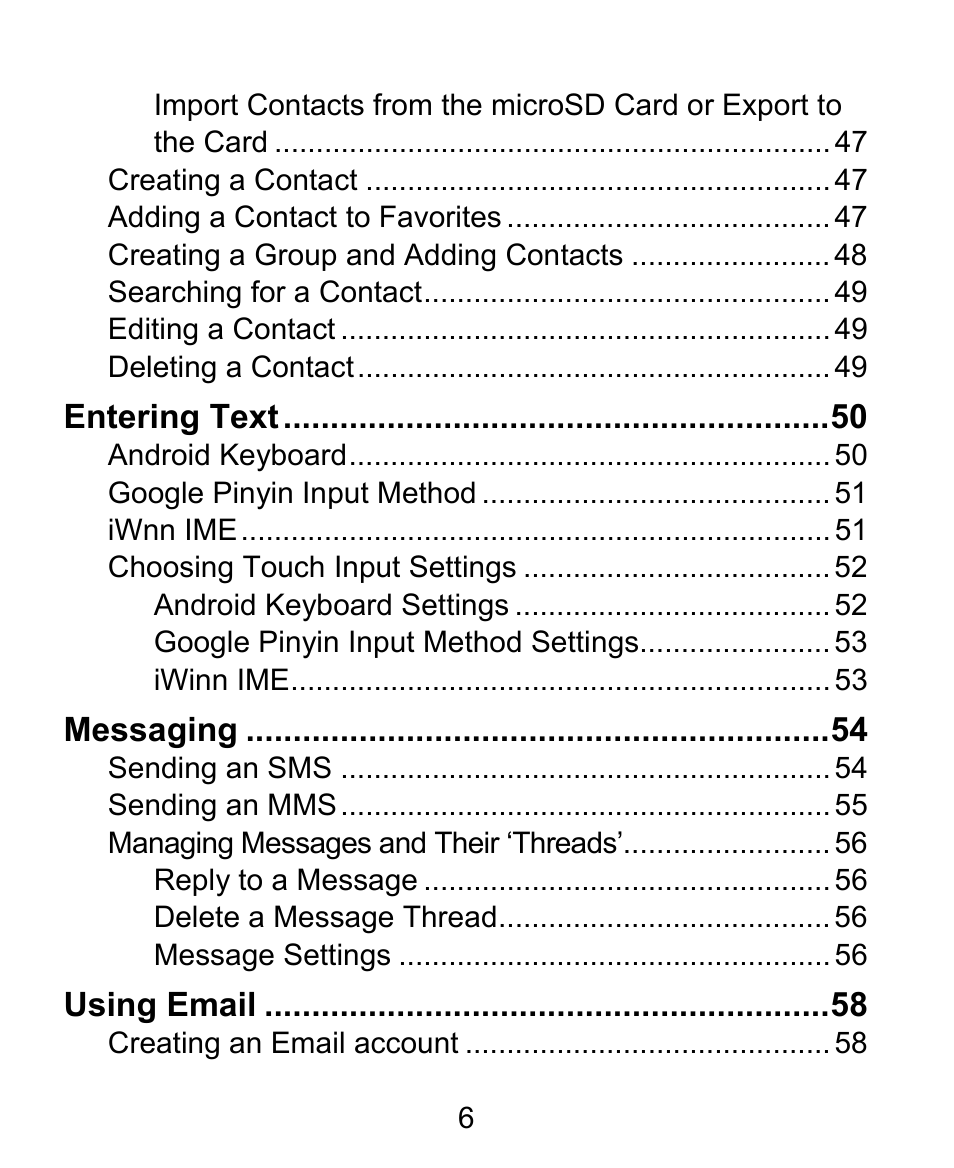 ZTE BLADE User Manual | Page 6 / 102