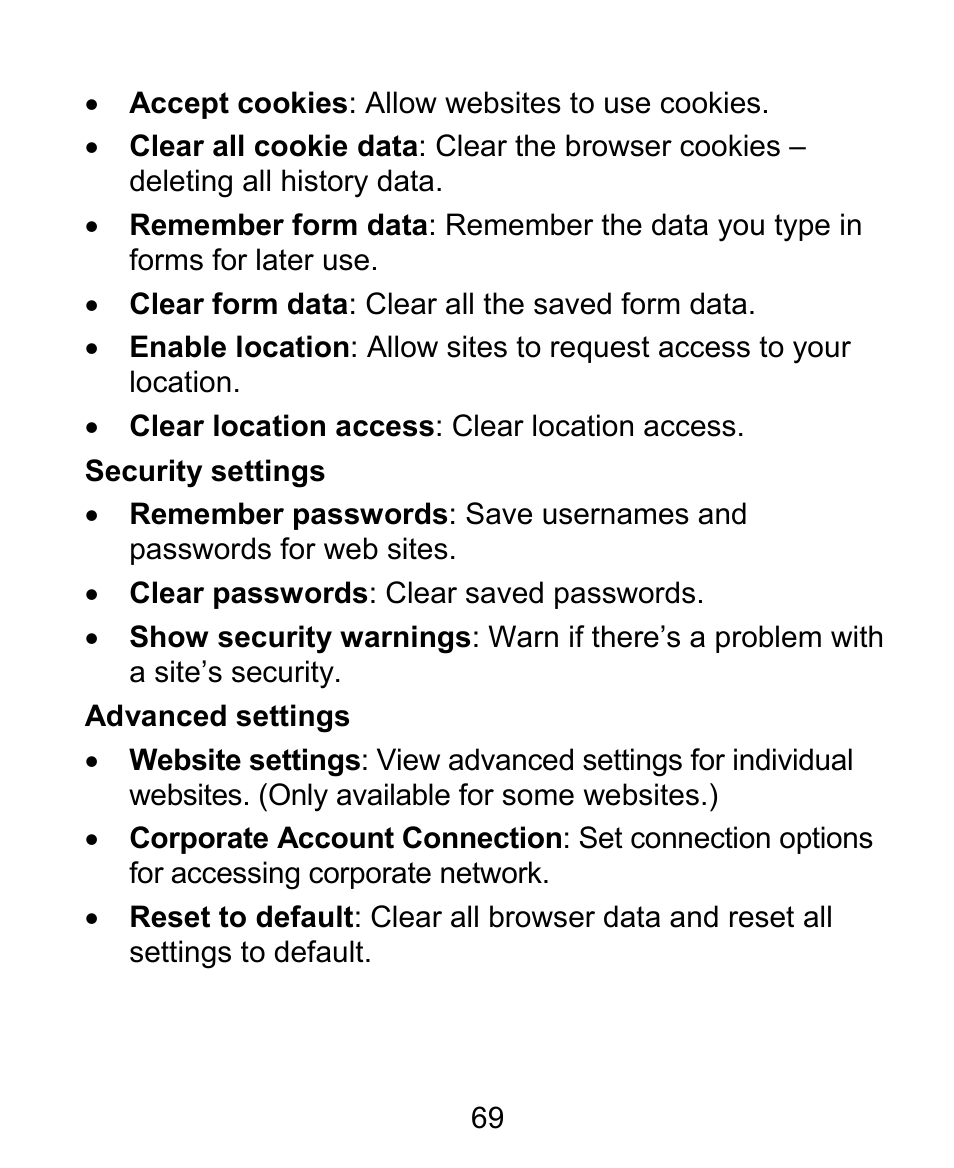 ZTE BLADE User Manual | Page 69 / 102