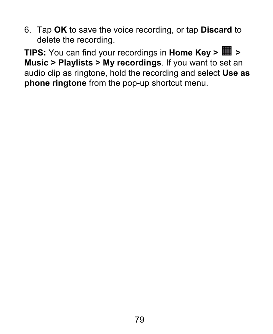 ZTE BLADE User Manual | Page 79 / 102