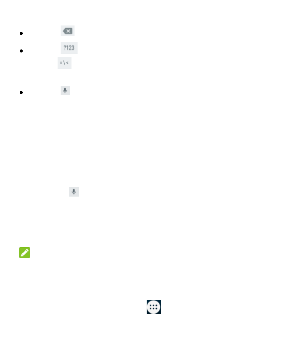 Google voice typing, Input settings | ZTE Blade V6 User Manual | Page 30 / 102