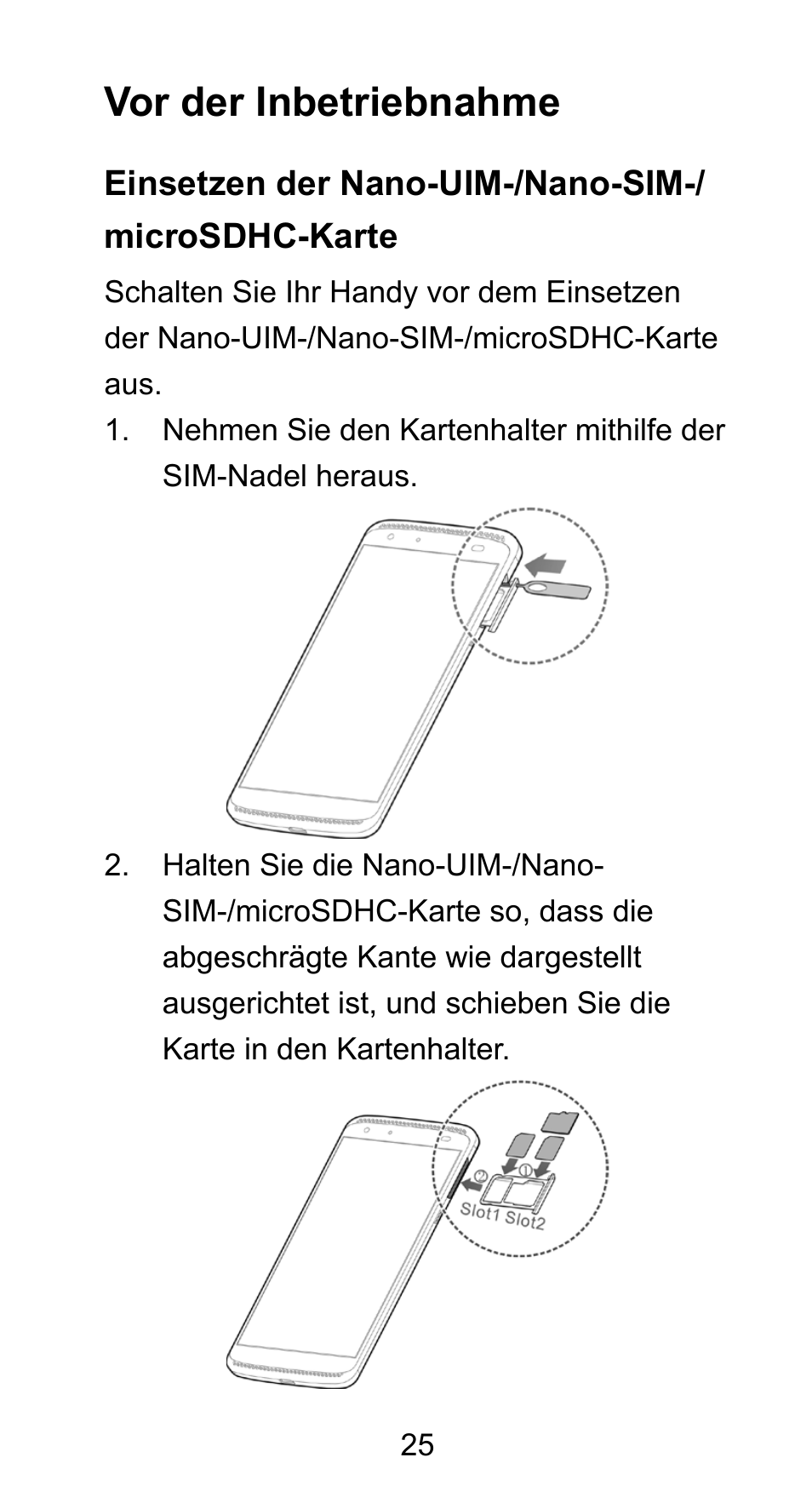 Vor der inbetriebnahme | ZTE Axon mini User Manual | Page 27 / 96