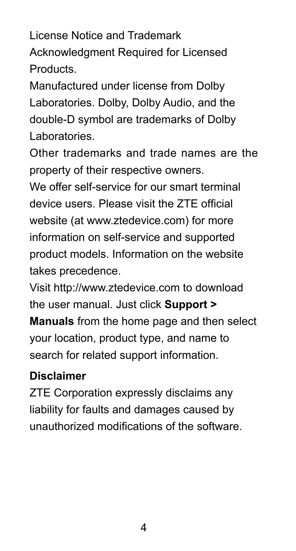 ZTE Axon mini User Manual | Page 6 / 96