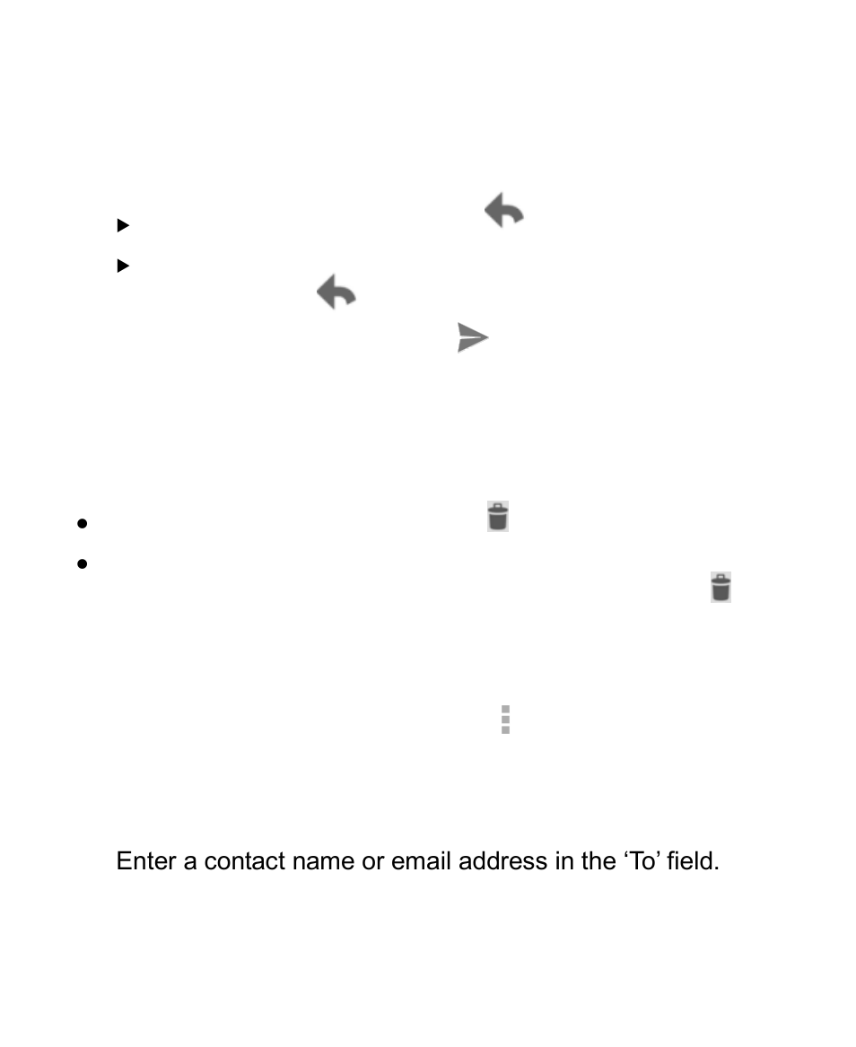 Writing and sending an email, Reply to or forward an email, Delete an email | ZTE Blade A430 User Manual | Page 75 / 125