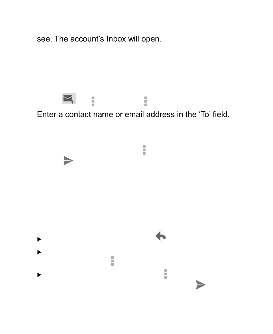 Writing and sending a message, Replying to or forwarding a message | ZTE Blade A430 User Manual | Page 79 / 125