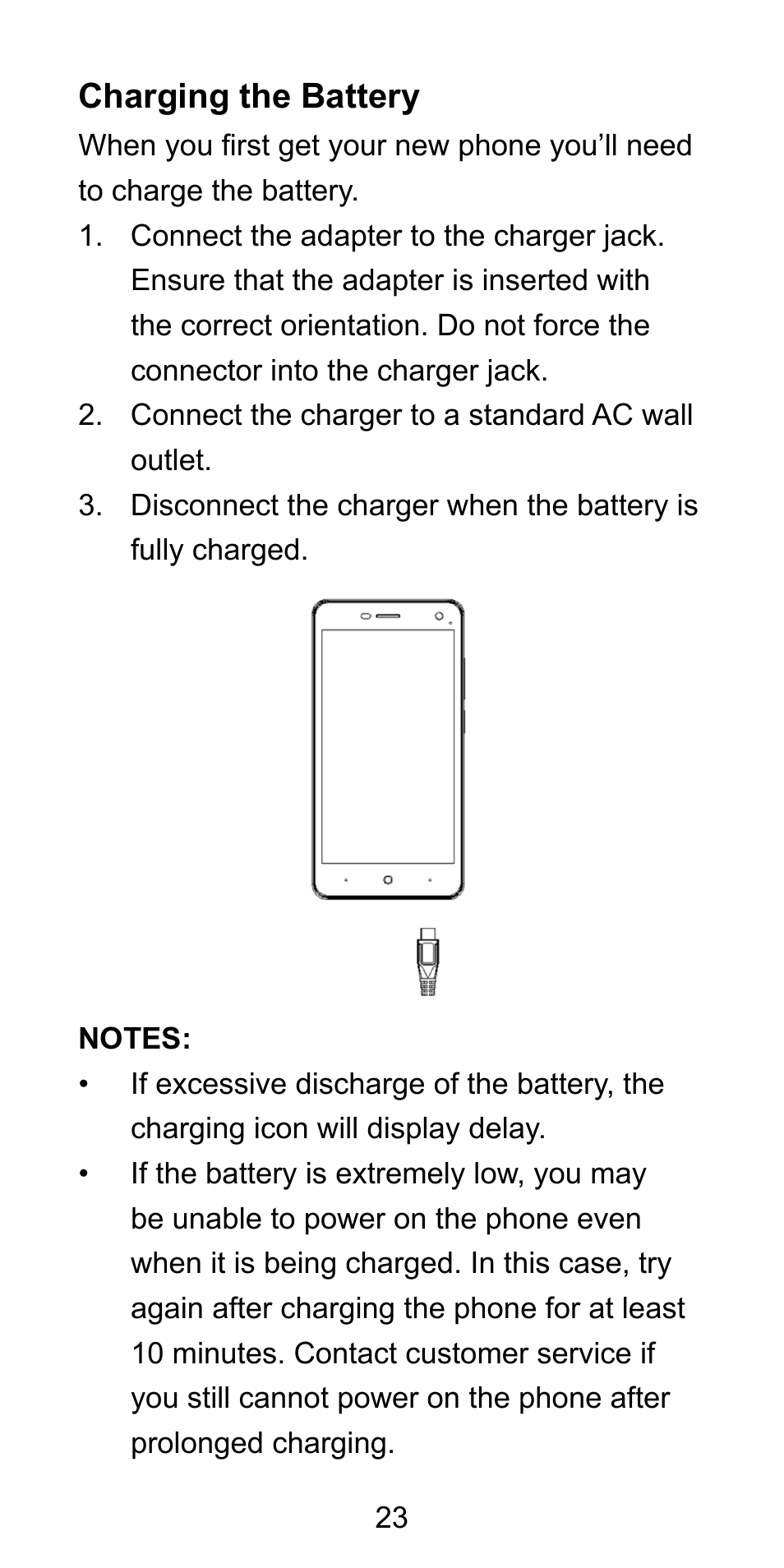 Charging the battery | ZTE Blade L3 User Manual | Page 24 / 56