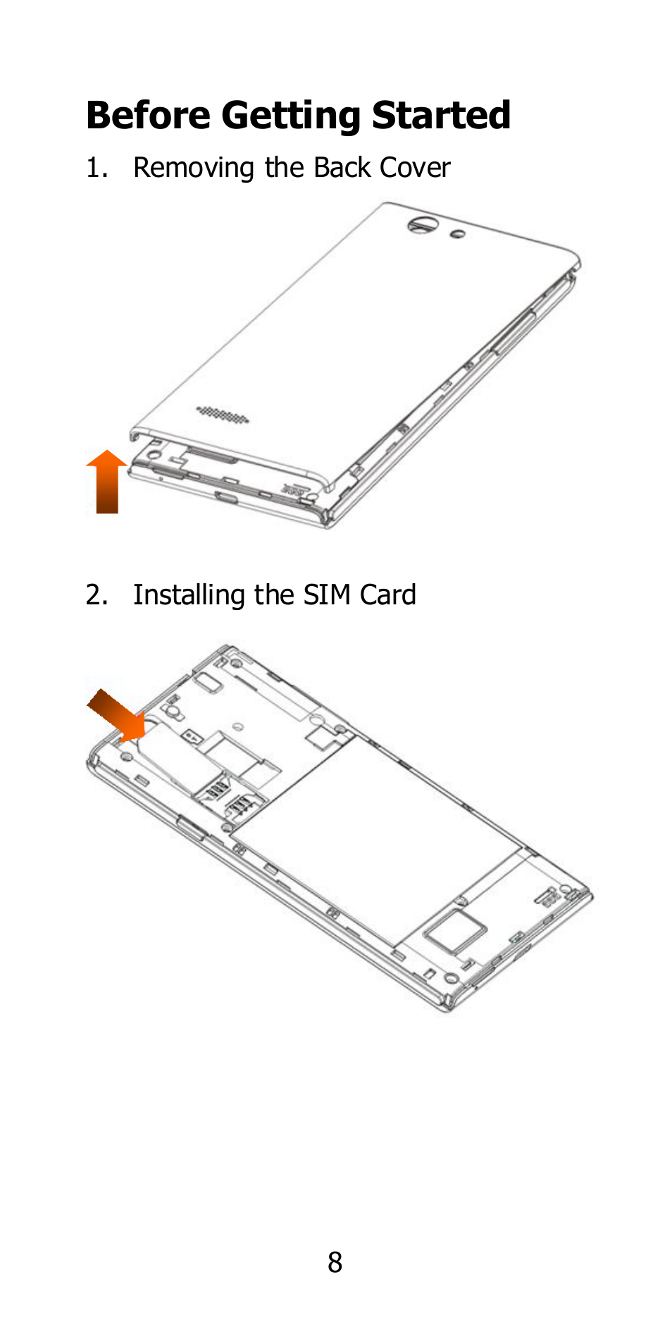Before getting started | ZTE Blade L2 User Manual | Page 8 / 20