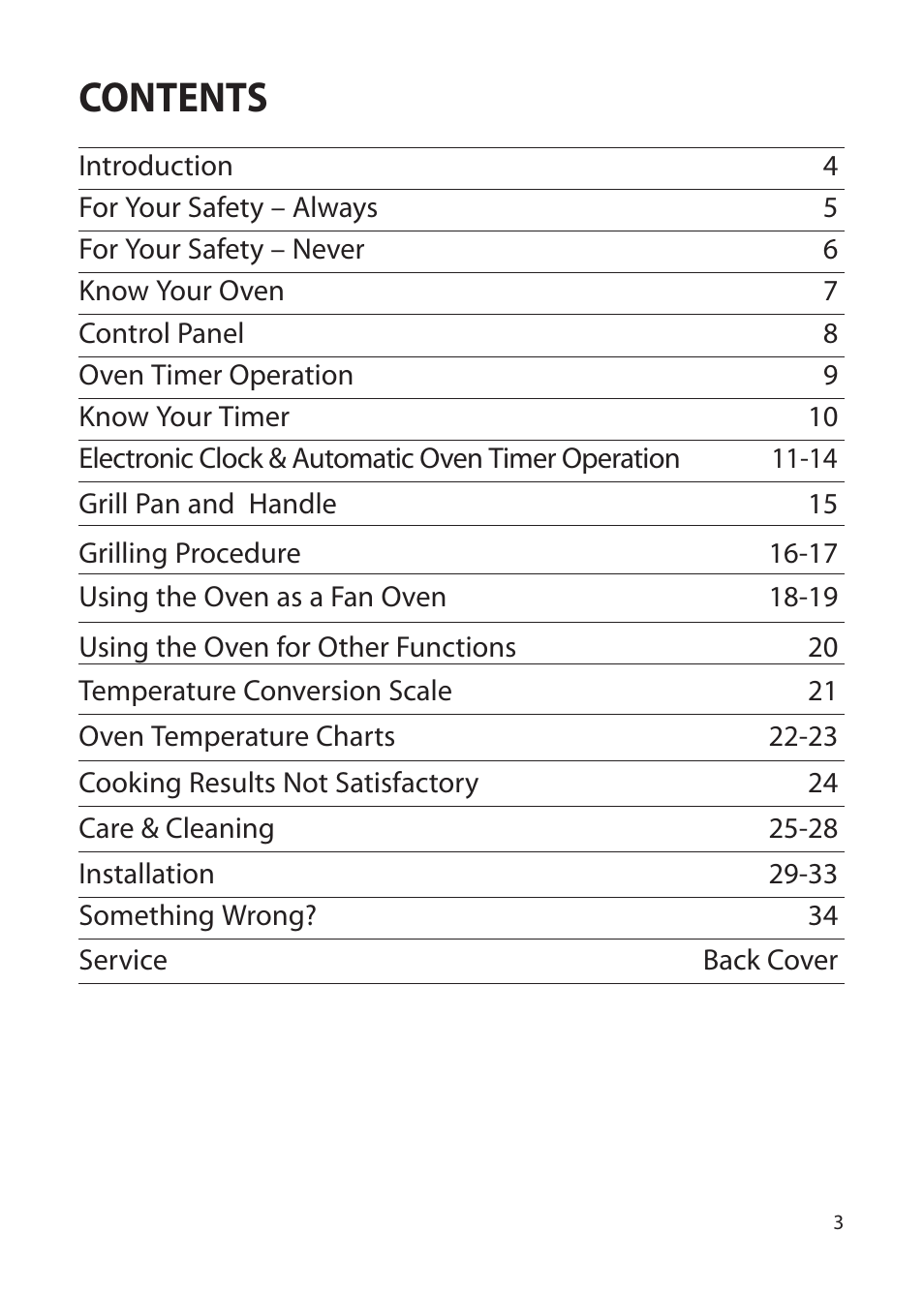 Creda REFLECTION User Manual | Page 3 / 36